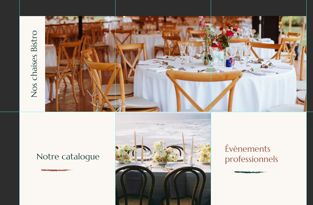 Exemple du travail de mise en forme d'un feed Instagram sous Photoshop par Carine, community manager à l'Agence Iltze