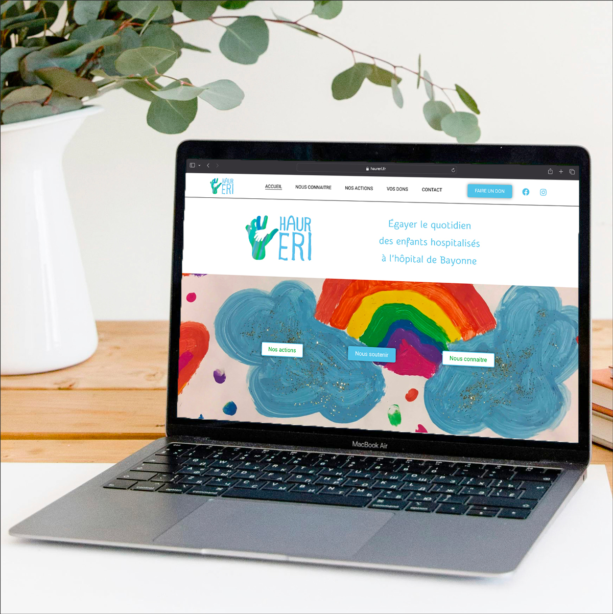 Ligne de flottaison du site de l'association Haur Eri