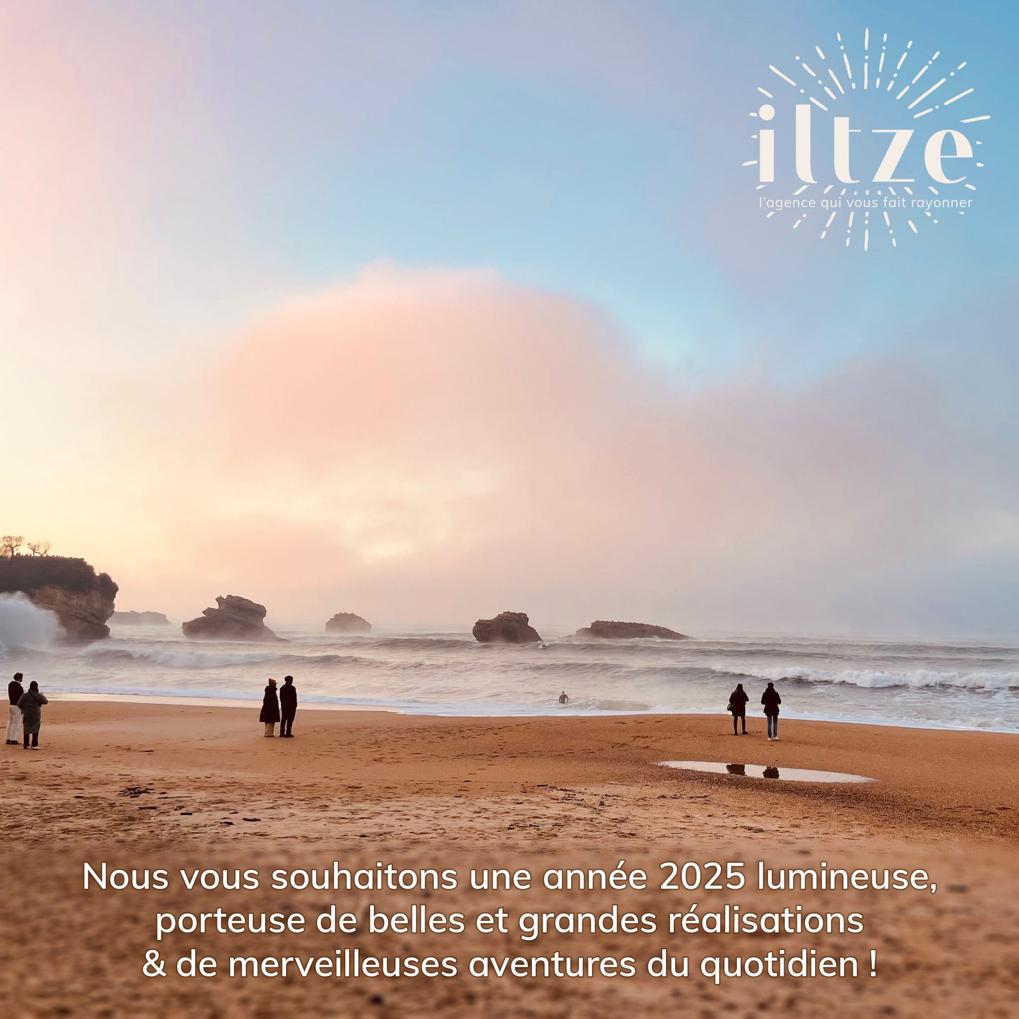 Carte de voeux opur la bonne année 2025 de l'Agence Iltze
